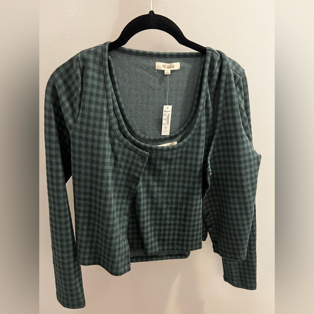 Madewell NWT cardigan crop top set size xs